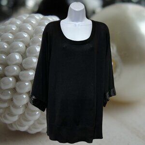 Christopher & Banks-Women's XL Black Sweater Pullover/Polyester